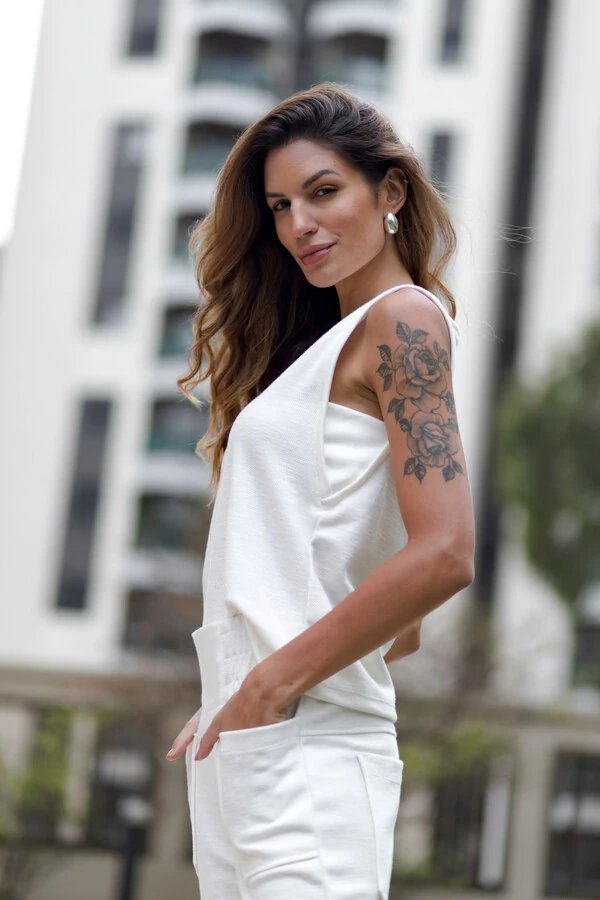 Conjunto malha flamê Cintia