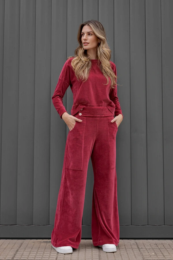 Conjunto malha plush Renata