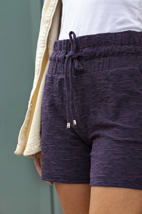 Shorts Vika Moletom Rústico