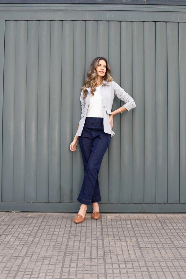 Calça malha jeans escuro Larissa