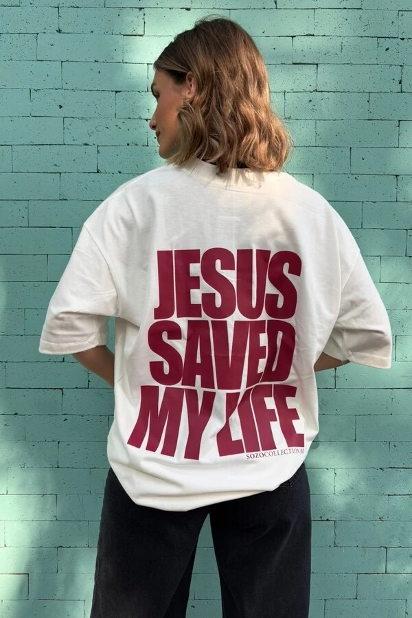 Jesus Saved My Life Offwhite