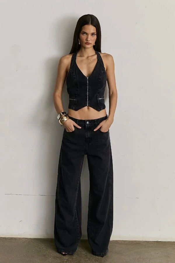 Calça Wide Leg Black