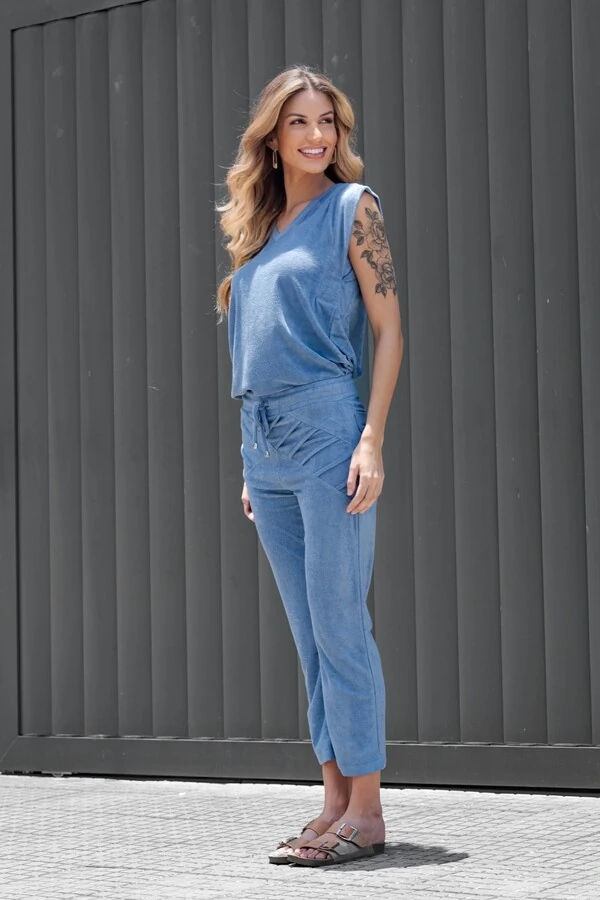 Conjunto malha atoalhada Laila