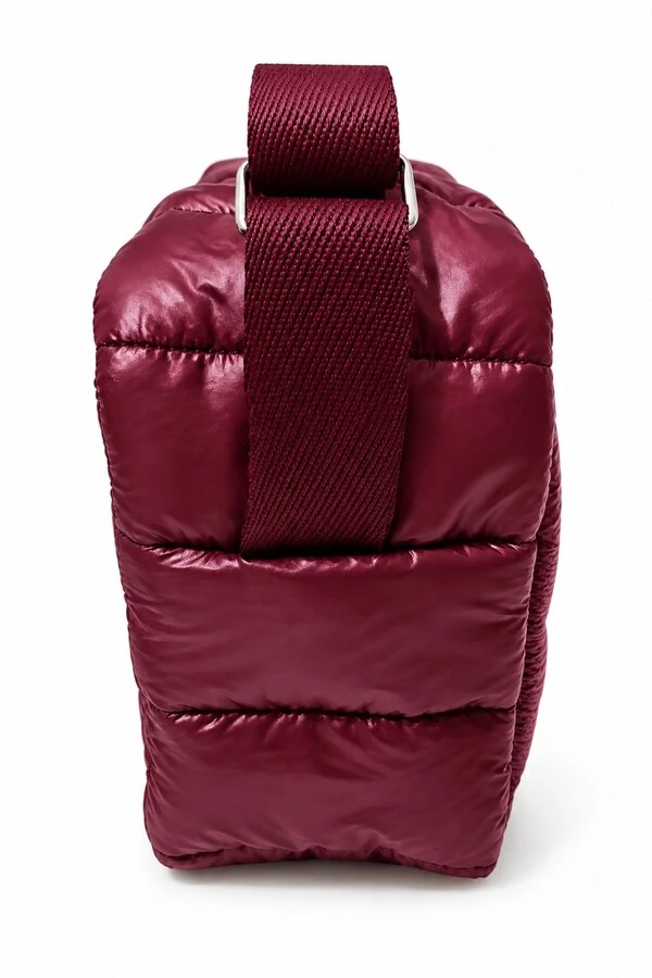 Bolsa Transversal Puffer em Nylon Bordo