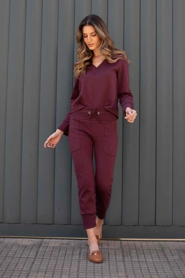 Conjunto malha moletom Gika