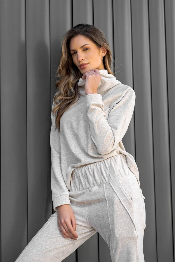 Conjunto na malha plush Maria
