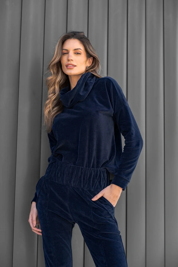 Conjunto na malha plush Maria