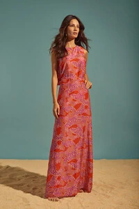 Vestido Praia Preta - Forro Liso