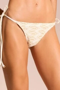 Calcinha Anika Off-White & Dourado