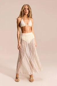 Saia Off-white e Dourado Vis