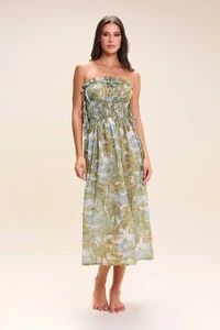 Vestido Rafaele Estampado Coqueiros