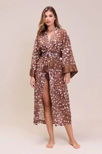 Kimono Francisca Cervo Marrom