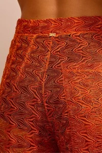 Calça Longa Caieiras Lurex Laranja Aperol