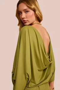 Vestido de Praia Curto Luar Malha Verde Pistache