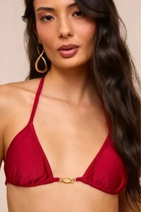 Top Biquíni St. Mos Cortininha Vermelho Divino