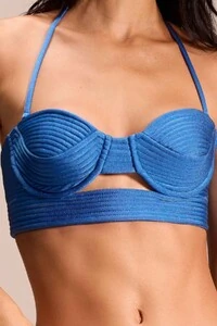Top Biquini Azul Nautico Matelasse