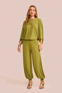 Calça Pantalona Aladim Noronha Luna Pistache