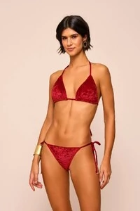 Top Biquíni Denise Cortininha Vermelho Divino