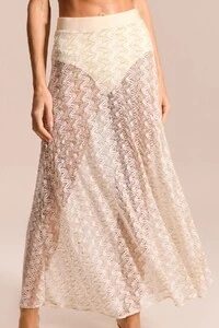 Saia Off-white e Dourado Vis