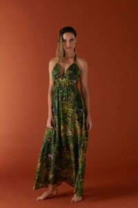 Vestido Beatriz Antilope - Forro Liso