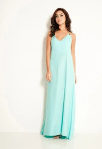 Vestido Celta Acqua - Forro Liso