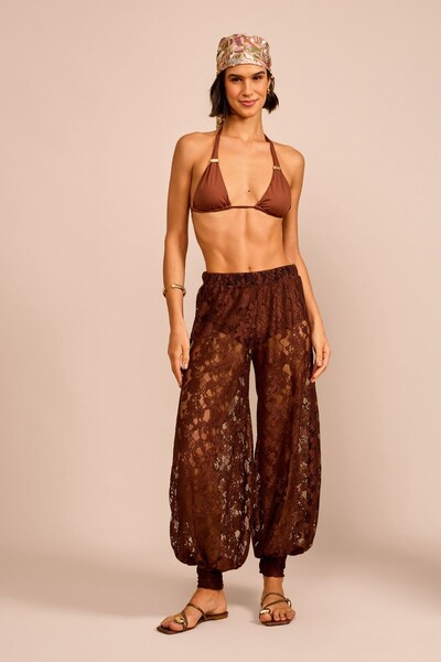 Foto Calça Balloon Aladim Marrom Choco
