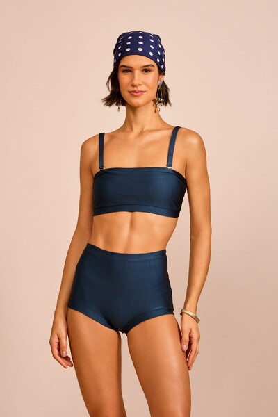 Foto Calcinha Biquíni Hot Pants Pantano Azul Marinho