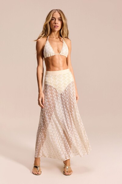 Foto Saia Off-white e Dourado Vis