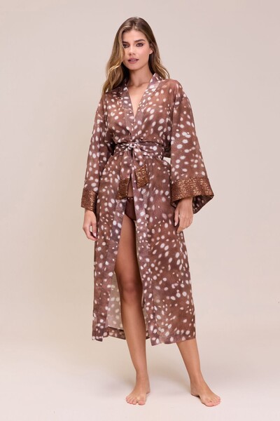 FotoKimono Francisca Cervo Marrom