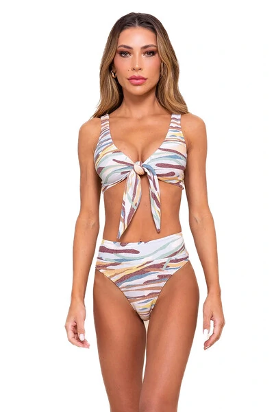 Conjunto Biquíni Marisol Estampado Ondas Lurex