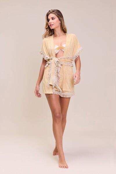 Foto Kimono Nina Bege Areia