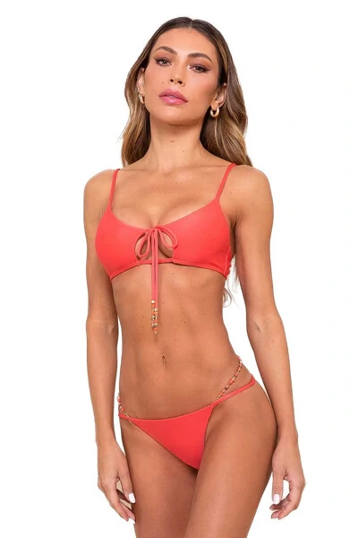 Conjunto Biquíni Giovana Vermelho Coral