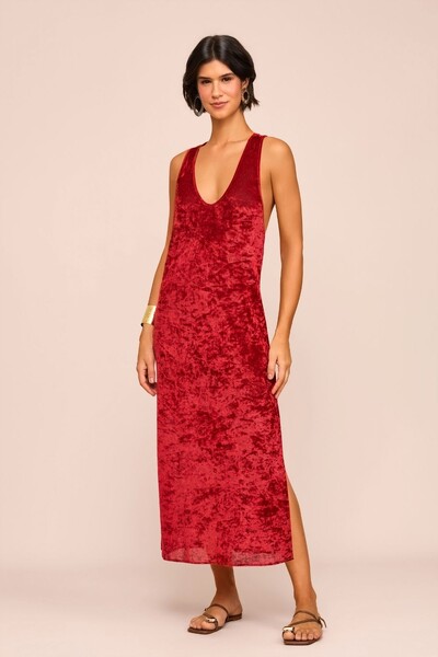 Foto Vestido Artemis Midi Vermelho Divino
