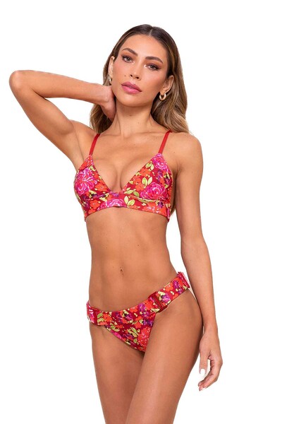 Conjunto Biquíni Melanie Estampado Peônia
