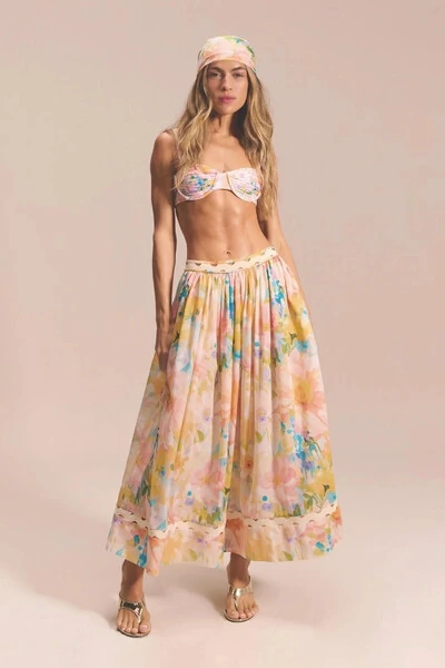 Conjunto Floral Top Chantal + Saia Marajó