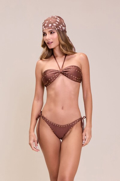 Conjunto Biquíni Kaya Marrom Cappuccino