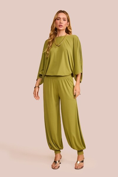 Foto Calça Pantalona Aladim Noronha Luna Pistache