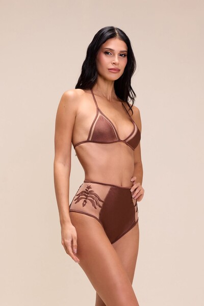 Conjunto Biquíni Alissa Marrom Cappuccino