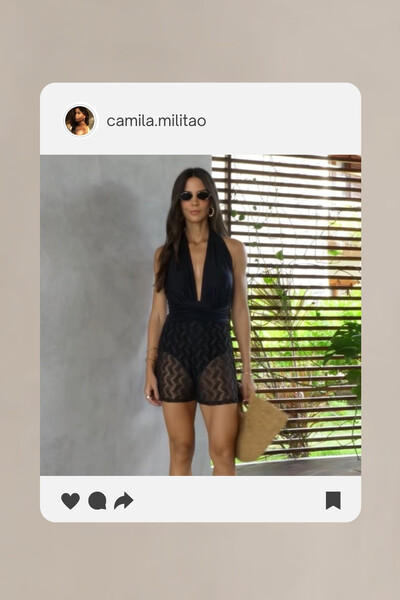 Look Maiô Anguila com Shorts Valentina
