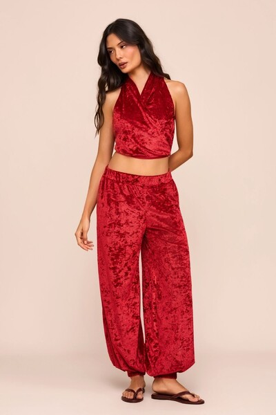Foto Calça Aladim Vermelho Divino