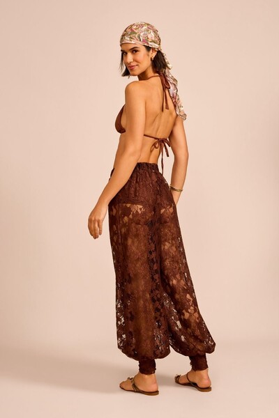 Foto Calça Balloon Aladim Marrom Choco