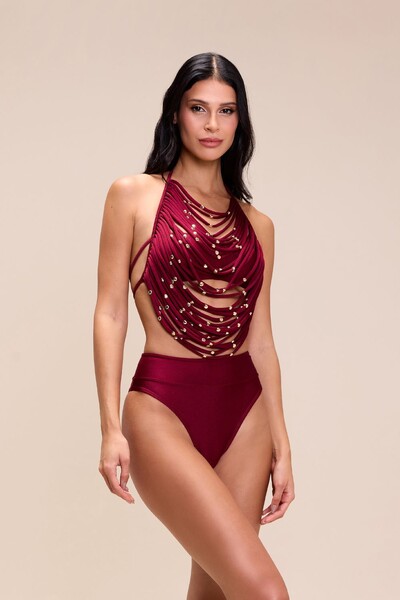 Foto Top Gisela Vermelho Vinho