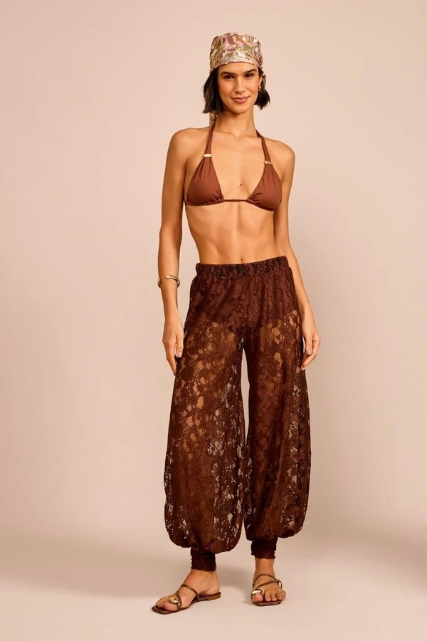 Calça Balloon Aladim Marrom Choco