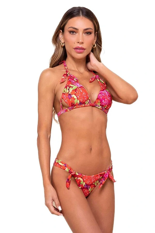 Conjunto Biquíni Charlote Estampado Peônia