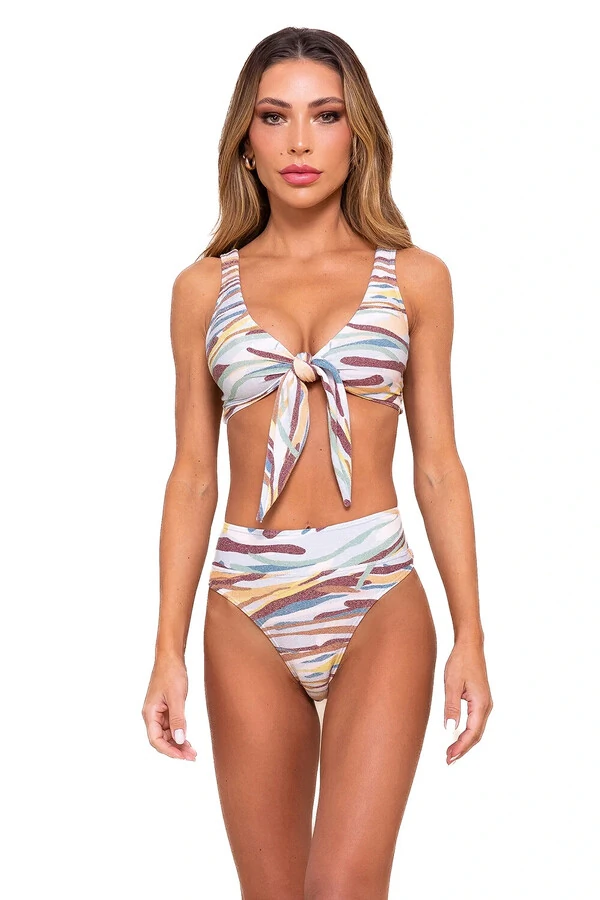 Conjunto Biquíni Marisol Estampado Ondas Lurex