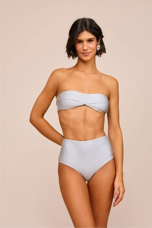 Top Biquíni Tobago Faixa Cinza Cromo