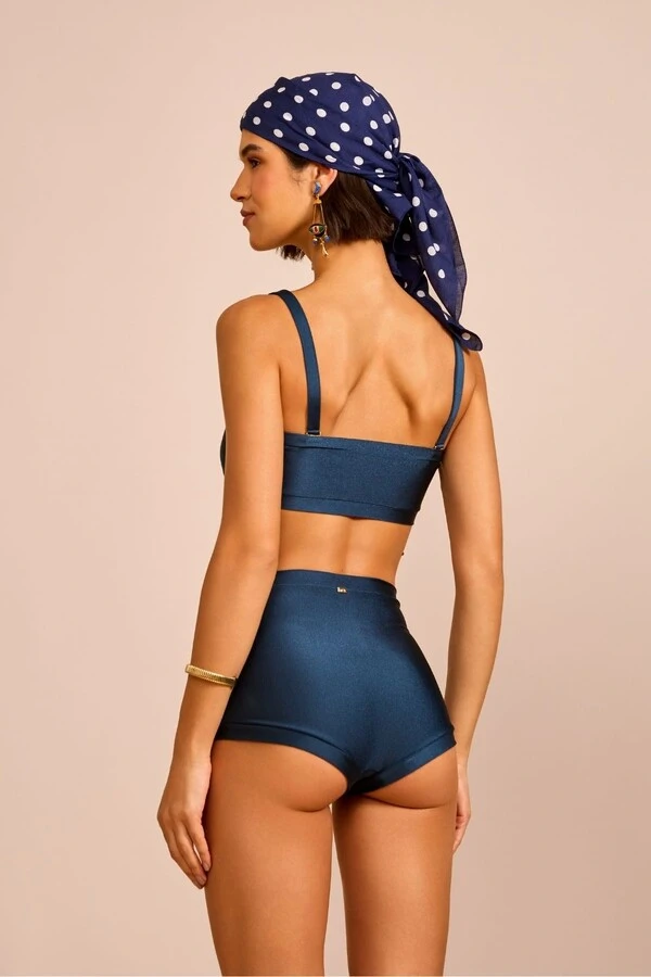 Calcinha Biquíni Hot Pants Pantano Azul Marinho