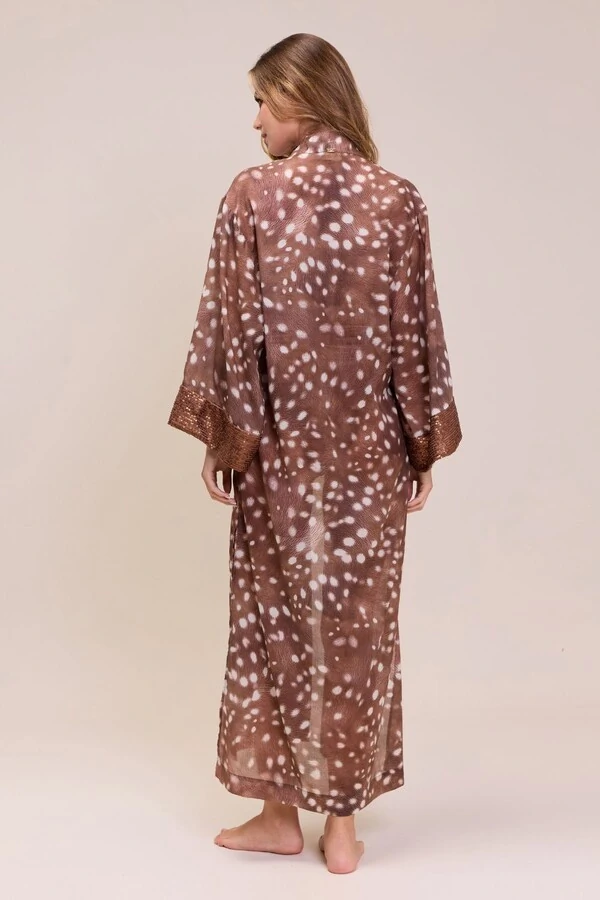 Kimono Francisca Cervo Marrom