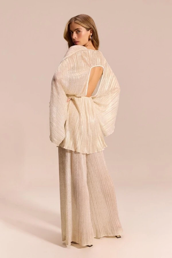 Saída Off-white e Dourado Antonela