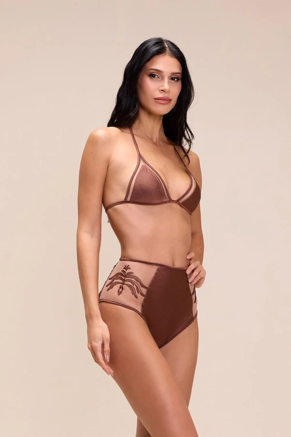 Conjunto Biquíni Alissa Marrom Cappuccino